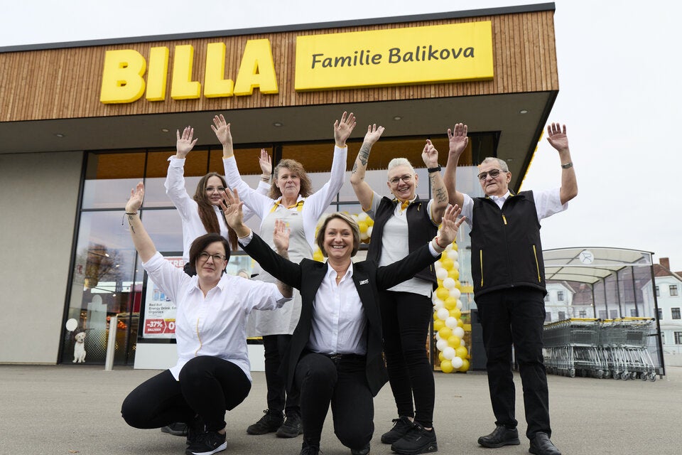 Jüngster Neuzugang: Billa Markt in Retz gehört zur Familie der Billa-Kaufleute: Das Team von Kauffrau Balikova freut sich auf die Kunden.