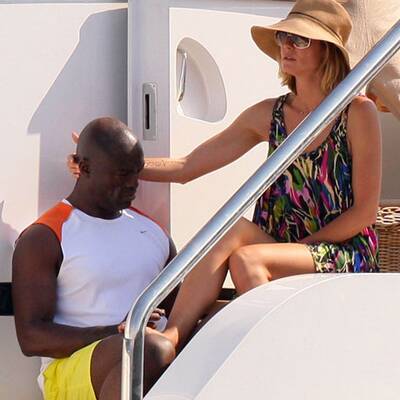 Heidi Klum im Bikini auf Yacht