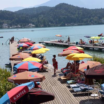 Kärnten, Ossiachersee: 22 Grad
