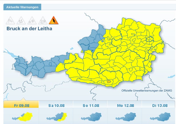 Unwetter überrollen Österreich