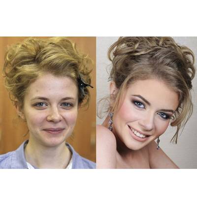 Fotos die zeigen, wie man mit Schminke lügen kann. 