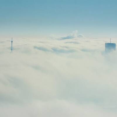 Nebelmeer über dem südlichen Wiener Becken