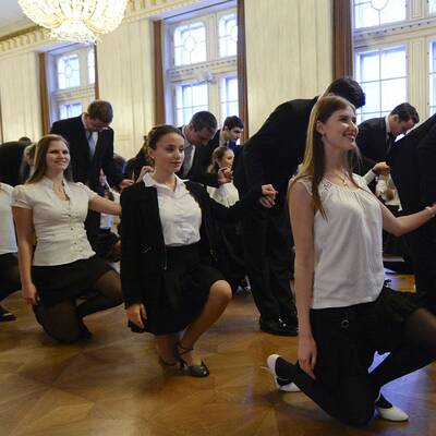 Die Proben für die Eröffnung des Opernballs 2015