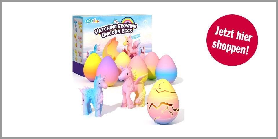 Einhorn Regenbogeneier (6er Pack) – für 15,10 Euro bei Amazon* 