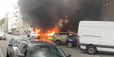 Autobrand in Wien-Favoriten