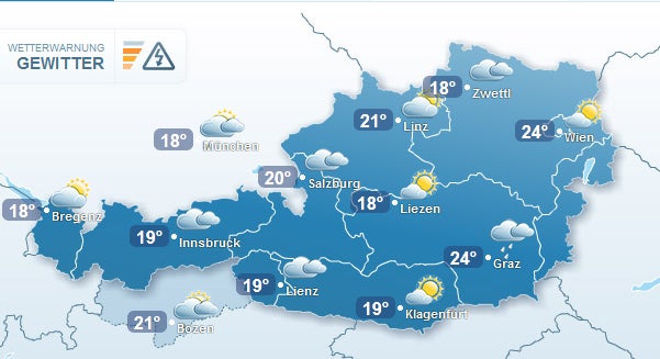 Unwetter überrollen Österreich