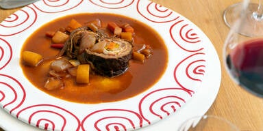 Rindsrouladen mit Nockerln