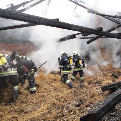 Feuerwerkskörper löste Großbrand auf oö. Bauernhof aus