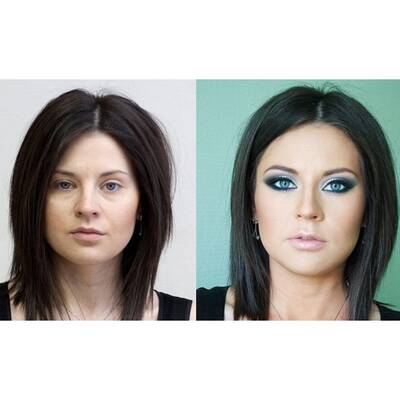 Fotos die zeigen, wie man mit Schminke lügen kann. 