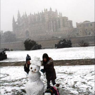 Schneefall im Februar 2012