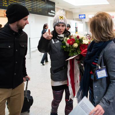 Bilder: Fenninger in Salzburg gelandet