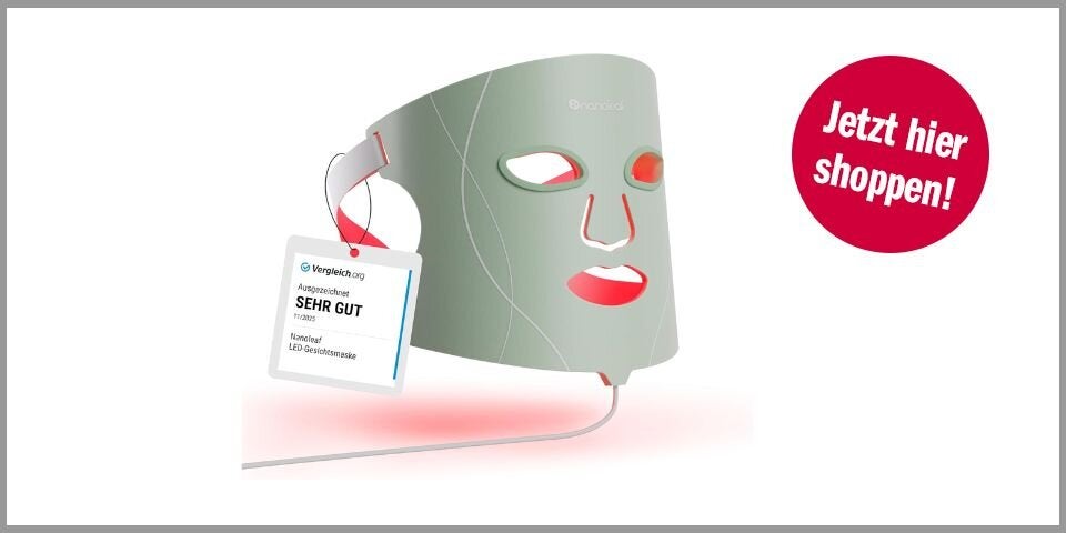 Nanoleaf LED-Lichttherapie-Gesichtsmaske – für 151,25 Euro bei Amazon* 