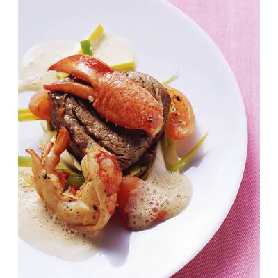 Surf and Turf Hummer auf Rinderfilet