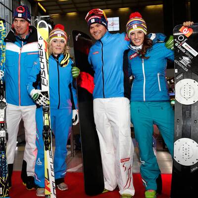 ÖSV-Stars präsentieren sich am Westbahnhof