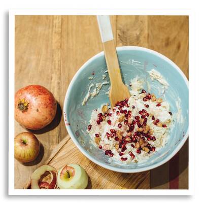 Waldorf- salat mit  Granatapfelkernen