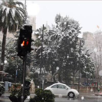 Schneefall im Februar 2012