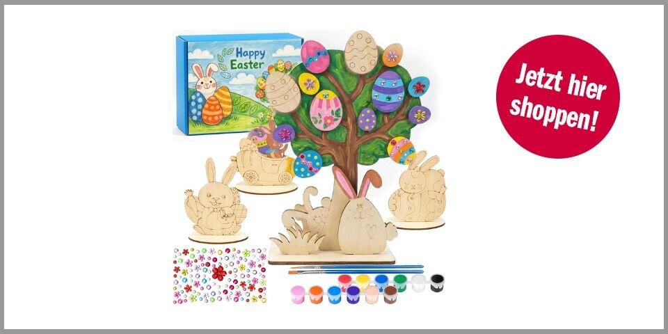 Holz Bastelset Kinder Ostern – für 9,42 Euro bei Amazon* 