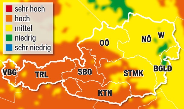 Sahara-Sturm über Österreich