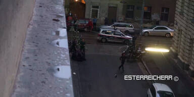 Festnahme vor Pizzeria
