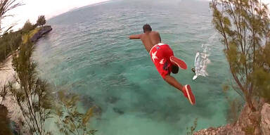 Klippenspringer knapp dem Tod entgangen