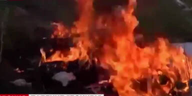 Dramatische Bilder des Flugzeugwracks