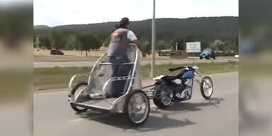 Ben Hur Rennen mit Motorrad