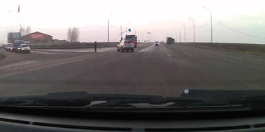 Passant entging dem Tod nur knapp