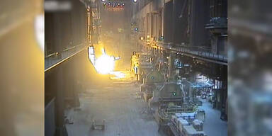 Gewaltige Explosion in Stahlfabrik