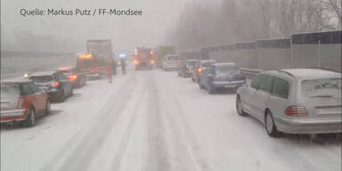 Schnee-Unfall: Rettungsgasse