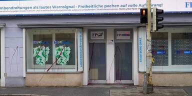 Farb-Anschlag auf steirische FP&Ouml;-Parteizentrale
