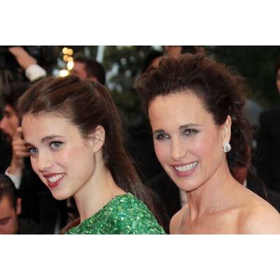 Andie MacDowell und Tochter in Cannes