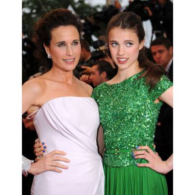 Andie MacDowell und Tochter in Cannes