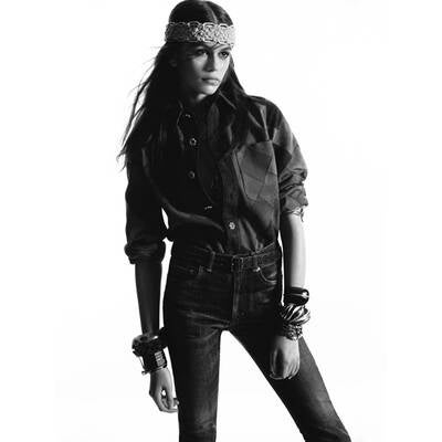 Kaia Gerber für Saint Laurent