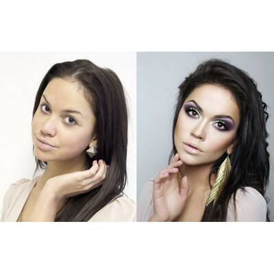 Fotos die zeigen, wie man mit Schminke lügen kann. 