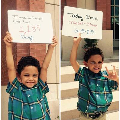 So süß feiern Kinder ihre Adoption 