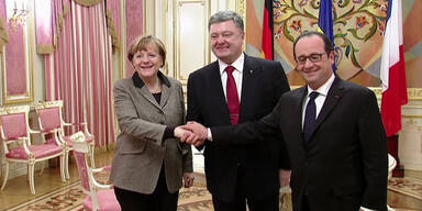 Merkel und Hollande f&uuml;r Frieden