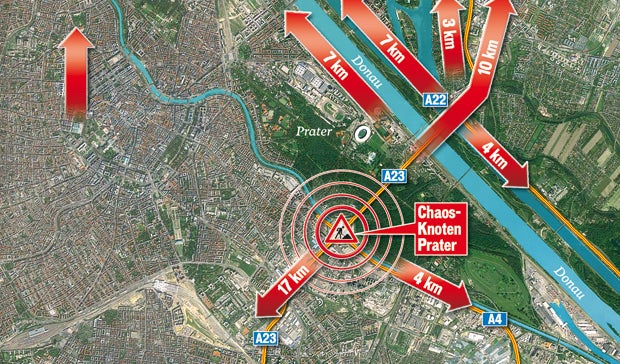 Wien: Wieder Stau-Chaos vor A23-Baustelle