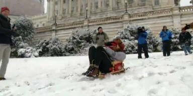 Schlittenfahren auf dem Capitol Hill