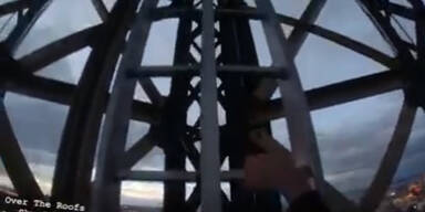"Roofer" auf 117m Prater-Turm