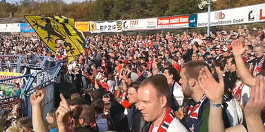 Fans singen "Red Bull Schweine"