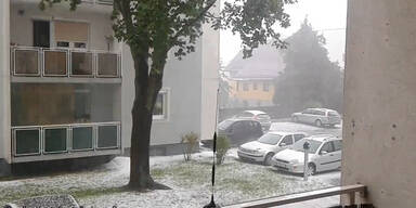 Gewitter Hagel in Graz