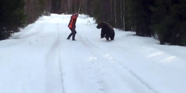Mann wehrt Bär-Attacke ab