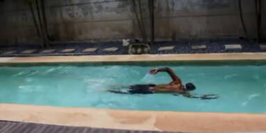 Endlos schwimmen, wenn Pool zu klein