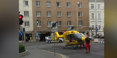 Hubschrauber-Einsatz am Naschmarkt