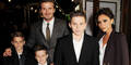 David & Victoria Beckham mit Brooklyn, Romeo & Cruz