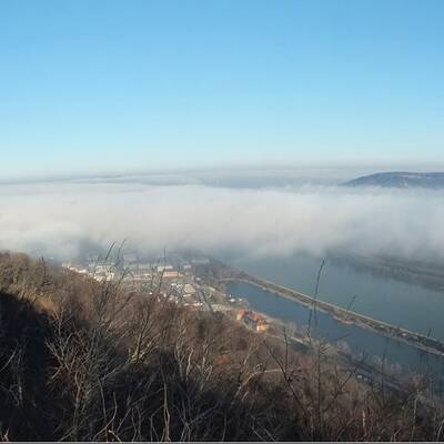 Nebelmeer über dem südlichen Wiener Becken