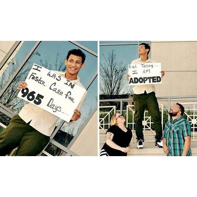 So süß feiern Kinder ihre Adoption 