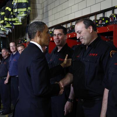 Obamas Auftritt am Ground Zero