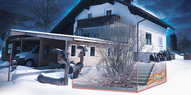 Frau Keller einbetoniert