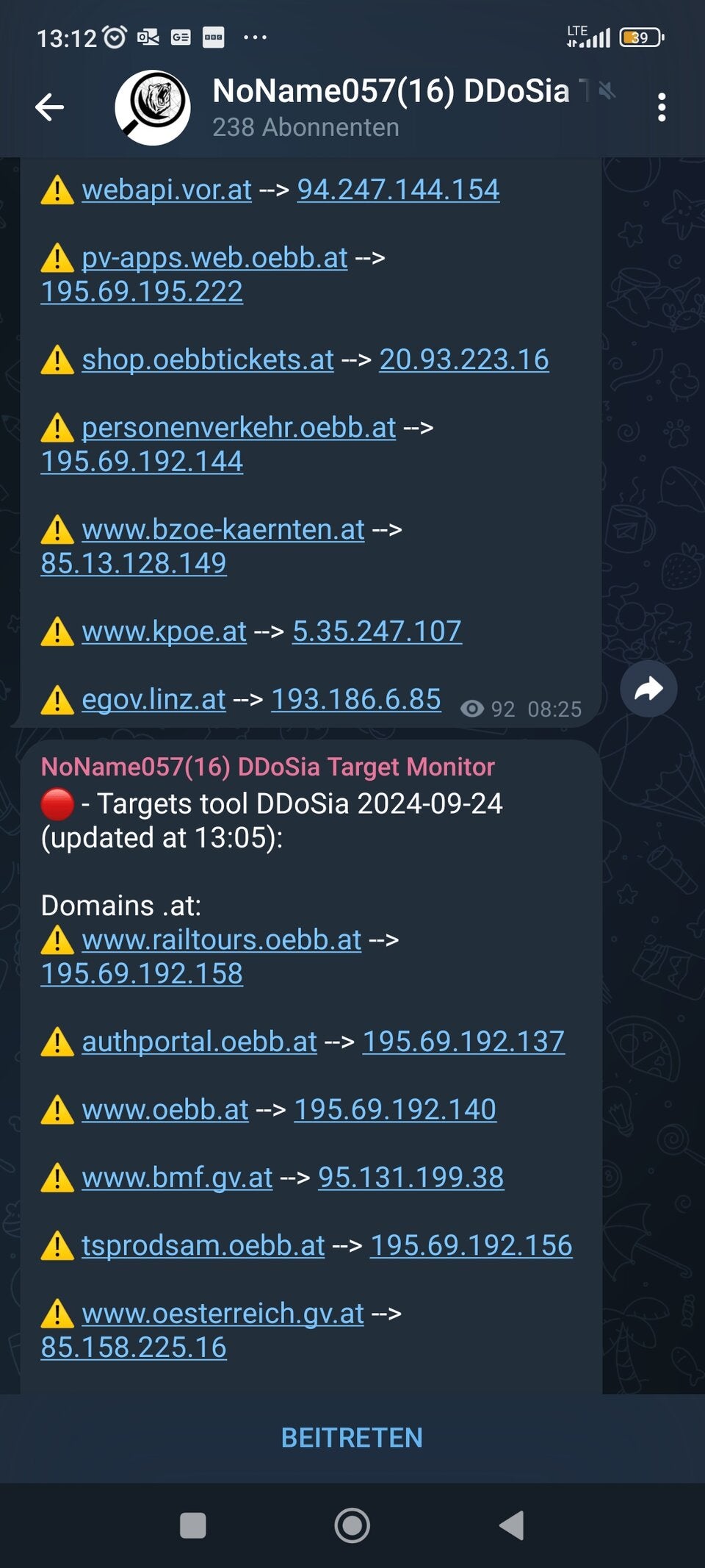 Österreichische Webseiten werden in russischem Hacker-Kanal als Ziel gelistet